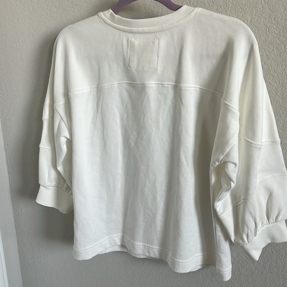 NWT Grey State Magnolia Ksenia spa white sweatshirt small cute for college - Picture 8 of 10